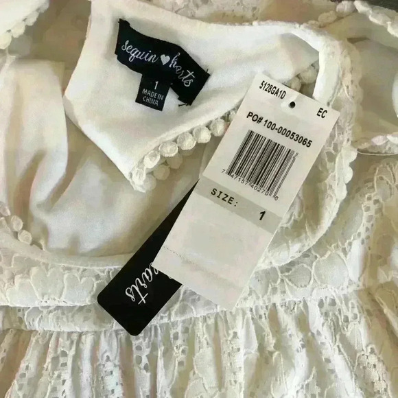 Sequin Hearts Ivory Dress - Picture 7 of 8